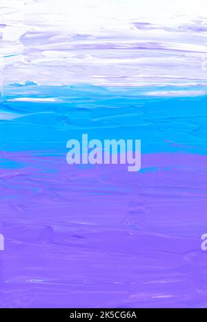 Abstract deep blue, purple and white background. Minimalist textured backdrop. Brush strokes on paper. Contemporary art Stock Photo
