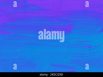 Abstract dark blue and purple background painting. Deep azure and violet backdrop. Brush strokes on paper. Contemporary art Stock Photo