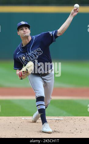 Tampa Bay Rays pitcher Shane McClanahan, right, hugs catcher Ronaldo ...