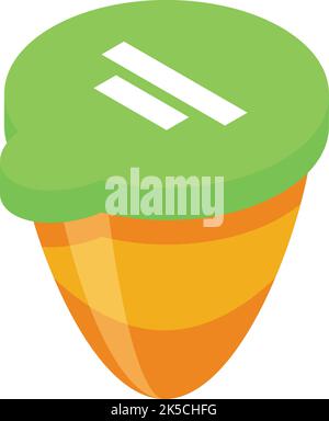 Jelly yogurt icon isometric vector. Sugar candy. Cute fruit Stock Vector