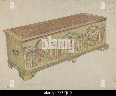 Pa. German Chest, 1935/1942. Stock Photo