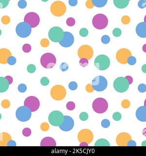 Polka Dot Party Bubble Childish Pattern Stock Vector
