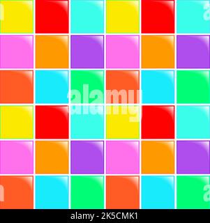 Multicolored Colorful Gradient Square Retro Style Mosaic Pattern Background Vector Illustration Stock Vector