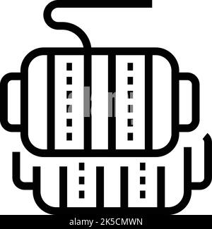 Sewing bobine icon outline vector. Craft art. Class hobby Stock Vector