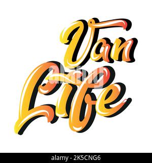 Van Life Vector typography Illustration Stock Vector