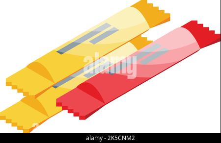 Jelly sticks icon isometric vector. Candy fruit. Food sweet Stock Vector