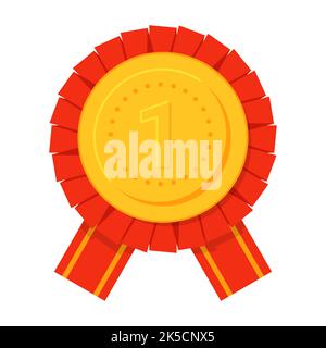 Chest gold medal - modern flat design style single isolated image Stock Vector