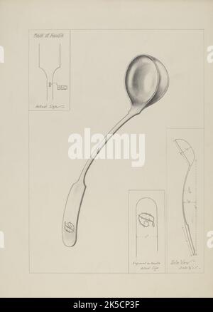 Silver Ladle, c. 1937. Stock Photo