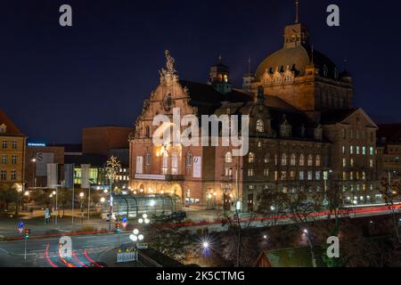 Opera in Nuremberg at night Stock Photo