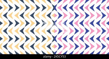 Pink Blue Yellow Horizontal Arrow Pattern Background Vector Illustration Stock Vector