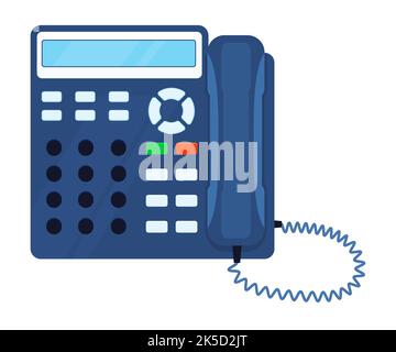 Phone with answering machine - modern flat design style single isolated image Stock Vector