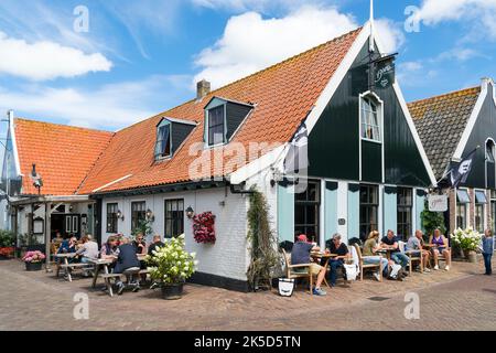 Netherlands, Texel, fishing village Oosterend, Kerkplein, Oesterstraat, cafe Stock Photo