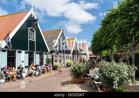 Netherlands, Texel, fishing village Oosterend, Kerkplein, cafe Stock Photo