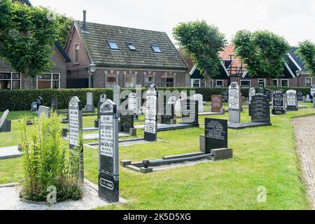 Netherlands, Texel, fishing village Oosterend, Maartenskerk, churchyard Stock Photo
