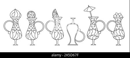a set of autumn desserts  Stock Vector