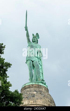 Germany, Teutoburg Forest, Hermann Monument, highest statue in Germany Stock Photo