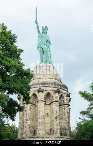 Germany, Teutoburg Forest, Hermann Monument, highest statue in Germany Stock Photo