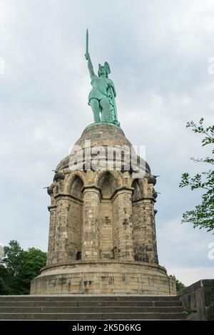 Germany, Teutoburg Forest, Hermann Monument, highest statue in Germany Stock Photo