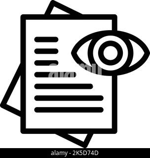 View paper icon outline vector. Credit finance. Form stamp Stock Vector