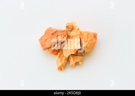 Natural aromatic incense benzoin resin isolated on a white background Stock Photo