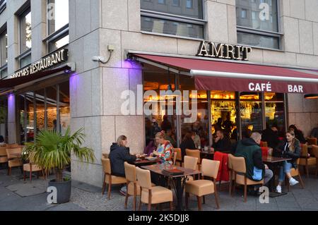 Berlin, Germany - October 2, 2022 - Amrit Indian restaurant at Ebertstrasse in Mitte. (Photo by Markku Rainer Peltonen) Stock Photo