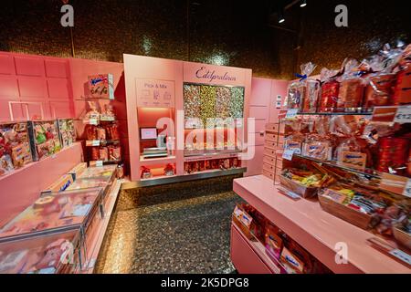 Vienna, Austria - May 17, 2022: Manner sweet wafers store in Austria. Stock Photo