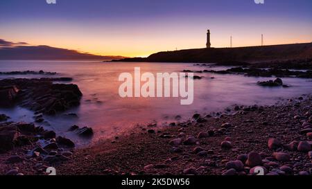 A view of Aberdeen Bay and Girdleness Lighthouse, Aberdeen, Scotland Stock Photo