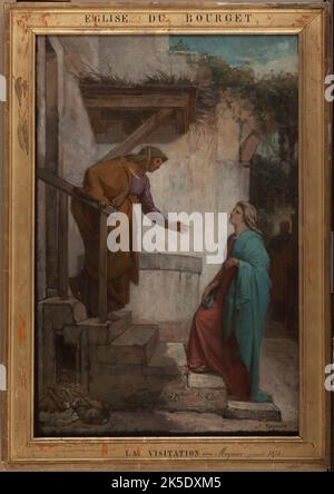 Esquisse pour l'&#xe9;glise du Bourget : La Visitation, 1872. Sketch for the Bourget church (Seine-Saint-Denis). The Visitation. Stock Photo