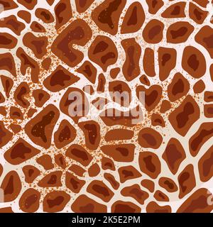 Abstract animal pattern with Giraffe skin texture Stock Vector