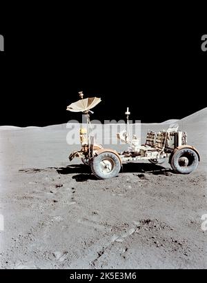 Lunar Roving Vehicle LRV on the moon during the second Apollo 17 ...