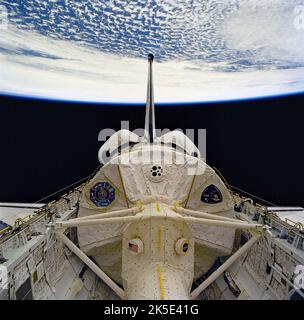 Space shuttle STS-78 and its main payload, the Life and Microgravity Spacelab. During the 17-day spaceflight that launched 20 June 1996. The crew conducted a spread of experiments divided into a mix of life science and microgravity investigations. Five national space agencies, along with research scientists from 10 countries worked together on the design, development and construction of the laboratory. LMS investigations, managed by NASA's Marshall Space Flight Center, conducted the most extensive telescience to date, similar to investigations on the International Space Station. Credit: NASA Stock Photo