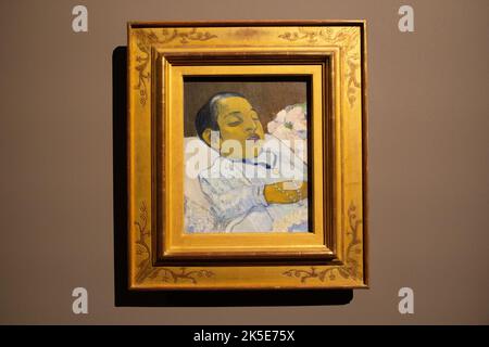 Rome, Italy. 07th Oct, 2022. 'Atiti' by Paul Gauguin' exhibited in the exhibition 'Van Gogh. Masterpieces from the Kroller-Muller Museum' (Photo by Matteo Nardone/Pacific Press) Credit: Pacific Press Media Production Corp./Alamy Live News Stock Photo