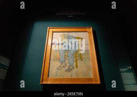 Rome, Italy. 07th Oct, 2022. 'Sorrowing old man ('At Eternity's Gate')' by Vincent Van Gogh exhibited in the exhibition 'Van Gogh. Masterpieces from the Kroller-Muller Museum' (Photo by Matteo Nardone/Pacific Press/Sipa USA) Credit: Sipa USA/Alamy Live News Stock Photo