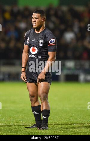 Salford, UK. 7th October 2022 - Penioni Tagituimua of Fiji,  Rugby League Pre World Cup International Friendly, England vs Fiji  at AJ Bell Stadium, Salford, UK Credit: Dean Williams/Alamy Live News Stock Photo