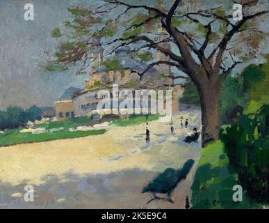 Le Palais du Trocad&#xe9;ro vu des jardins, c.1910. Stock Photo