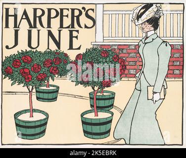 Harper's June, c1896. [Publisher: Harper Publications; Place: New York] Stock Photo