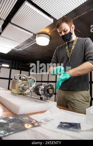 MSolo, a mass spectrometer for NASA’s VIPER mission, is undergoing a ...