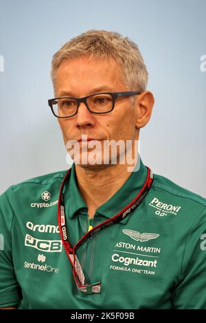 Suzuka, Japan. 08th Oct, 2022. Mike Krack (LUX) Aston Martin F1 Team, Team Principal, portrait, in the FIA Press Conference during the Formula 1 Honda Japense Grand Prix 2022, 18th round of the 2022 FIA Formula One World Championship from Octobre 7 to 9, 2022 on the Suzuka International Racing Course, in Suzuka, Mie Prefecture, Japan - Photo DPPI Credit: DPPI Media/Alamy Live News Stock Photo