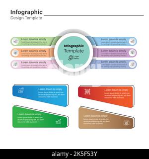 infographic chart template for data presentation. Stock Vector