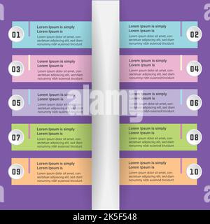 infographic chart template for data presentation. Stock Vector