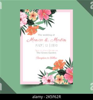 hand drawn wedding poster vector design illustration Stock Vector