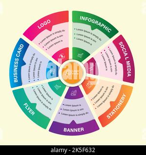 infographic chart template for data presentation. Stock Vector