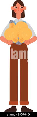 lady having an idea Stock Vector