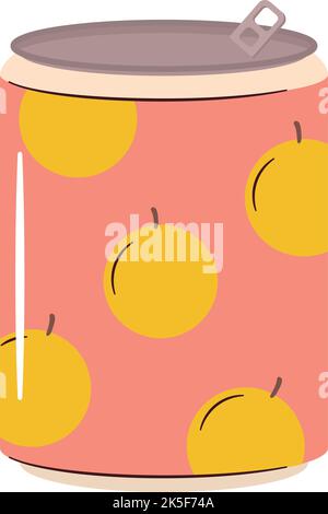 fruit beverage can Stock Vector