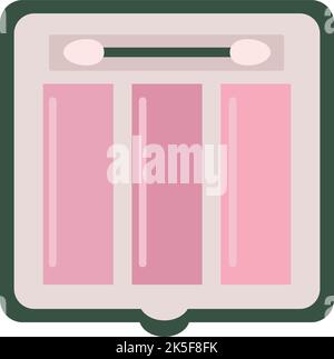 makeup shadows kit Stock Vector