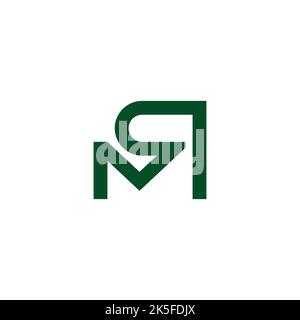 letter mq simple linked line geometric logo vector Stock Vector Image ...