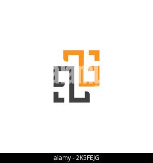 letter bq colorful arrow geometric square logo vector Stock Vector