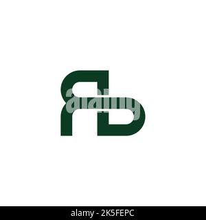 letter rb abstract simple geometric logo vector Stock Vector Image ...