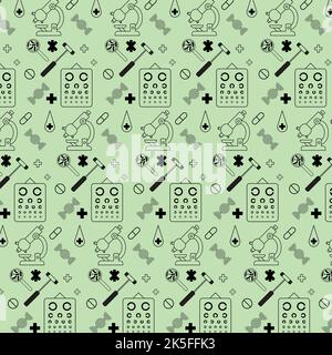 Magnifying glass icon seamless pattern background. Business