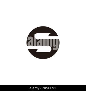 letter s fold paper round logo vector Stock Vector